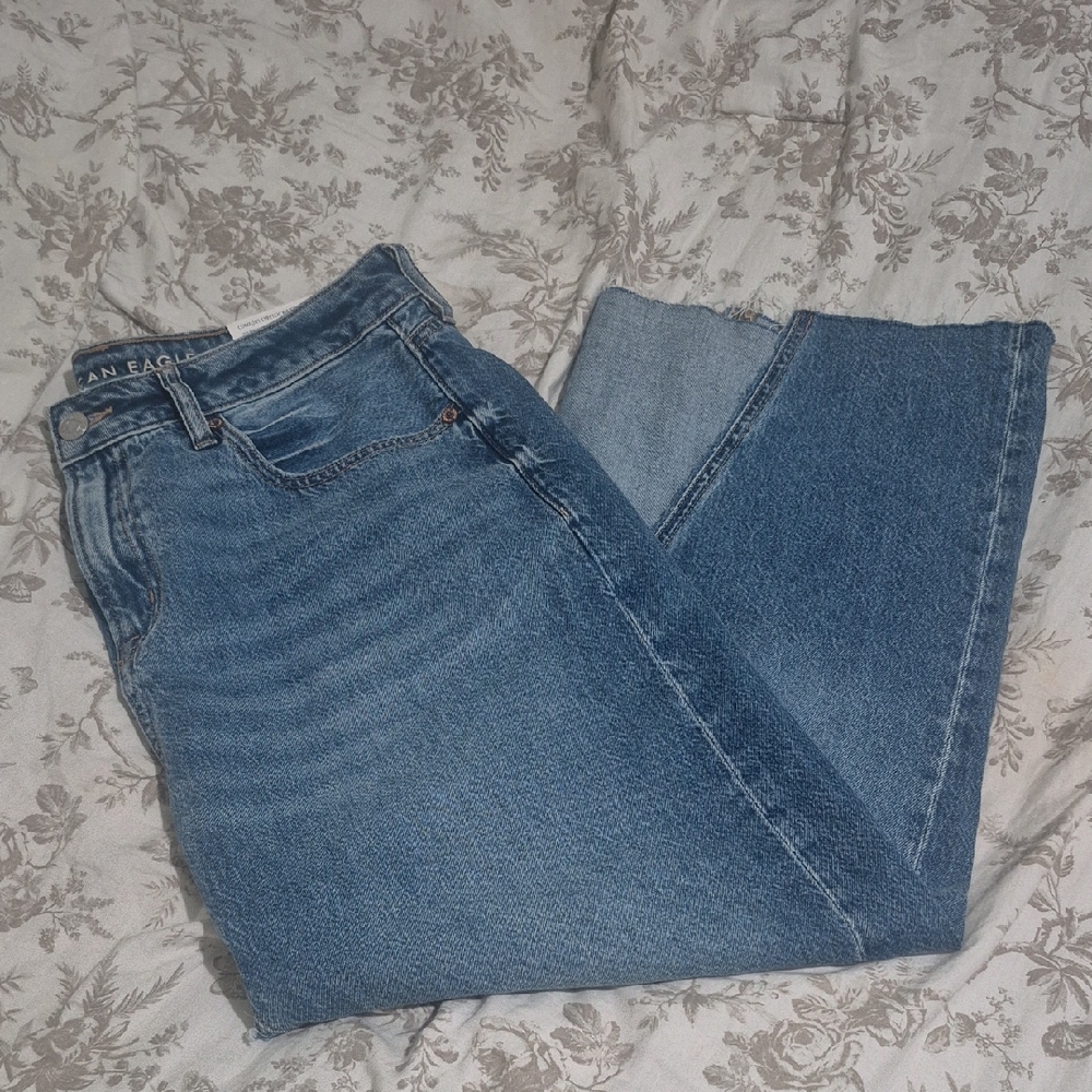 American Eagle Outfitters Women's Classic Blue Straight Leg Jeans